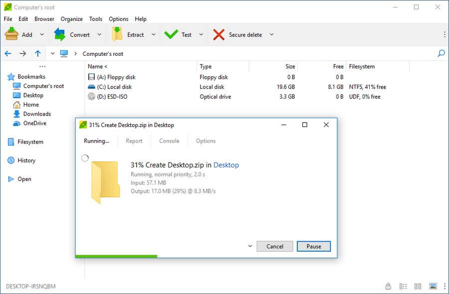 Software libre para comprimir y descomprimir archivos