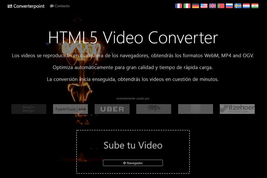 Convertir vídeos para HTML5 online