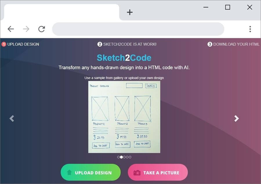 Sketch2Code