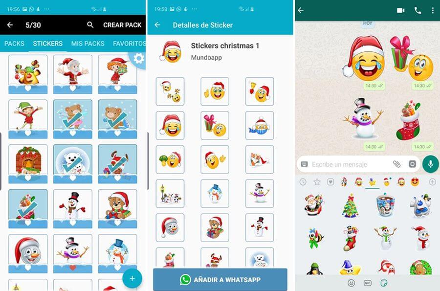 Stickers de Navidad para WhatsApp