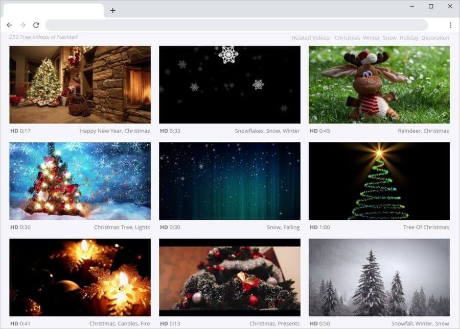 Vídeos de Navidad gratis para descargar en el sitio de Pixabay