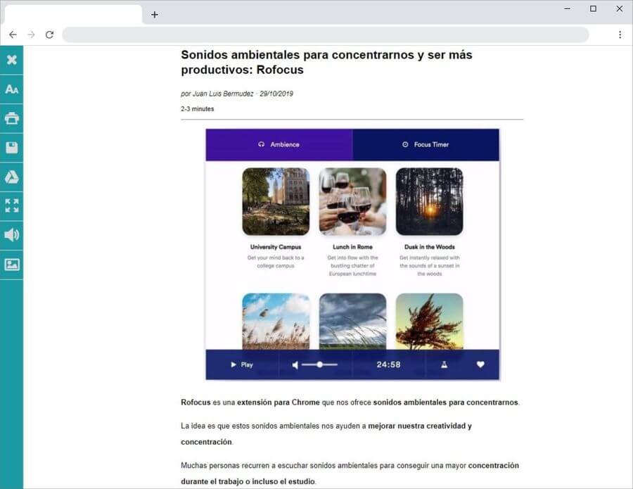 Vista de lector