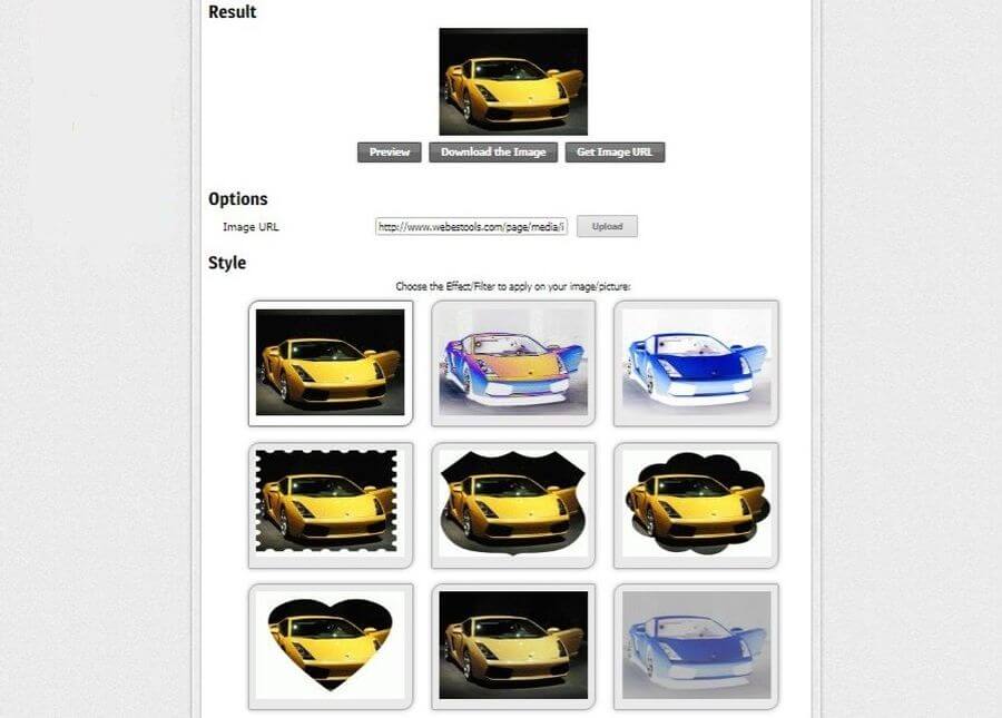Efectos de animación para fotos e imágenes online