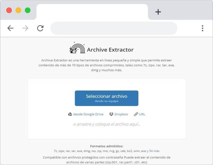 Extraer archivos comprimidos online