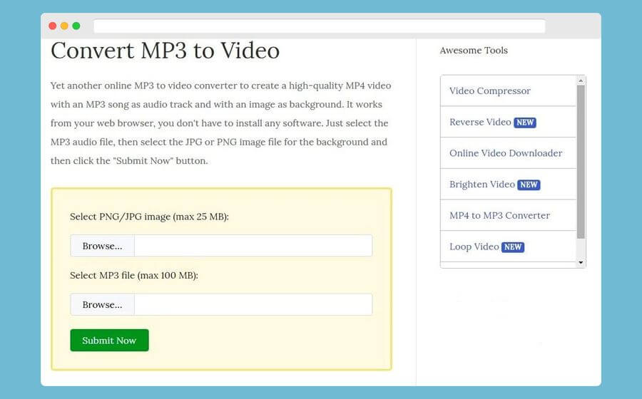Convertir un Mp3 y una imagen a vídeo de forma gratuita