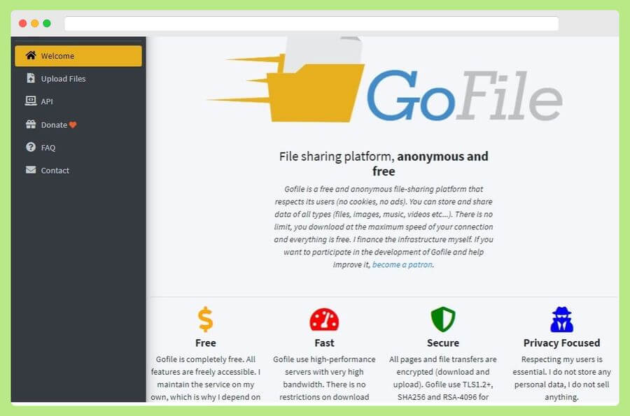 Gofile: plataforma gratuita y anónima para compartir archivos
