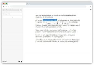 Editor de texto minimalista y online