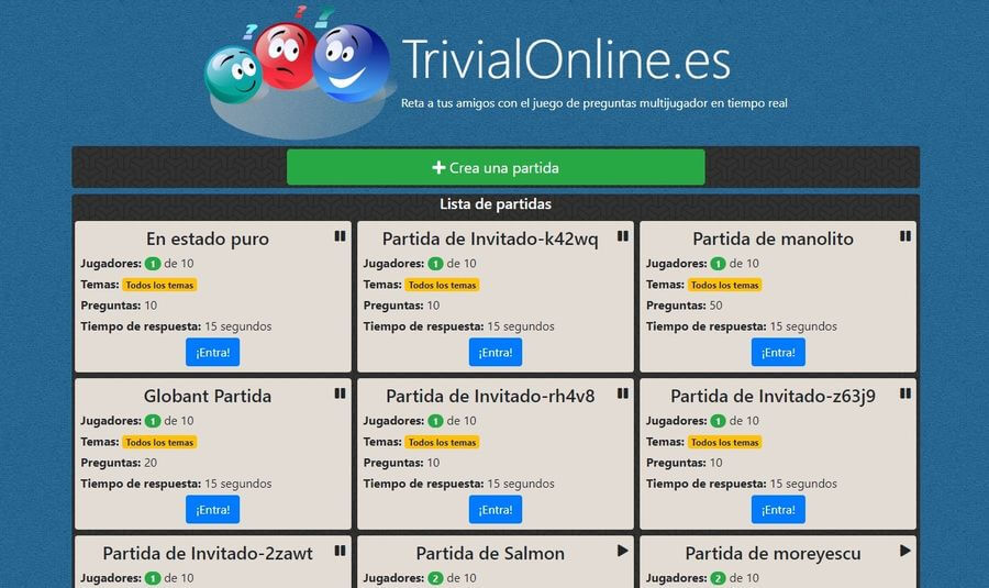 guisante parrilla Químico TrivialOnline - Soft & Apps