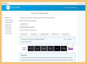 Convertir Gif a MP4 gratis y online