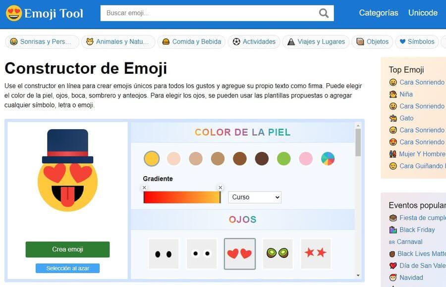 Crear Emojis únicos online con Emoji Tool