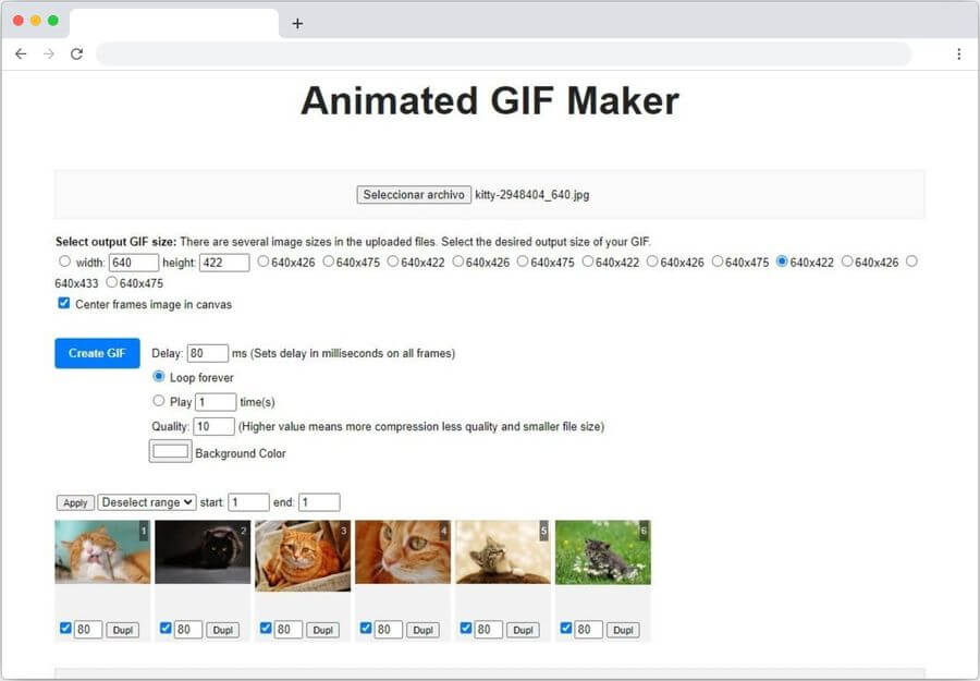 Crear y editar animaciones GIF gratis