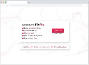 FileFire - enviar archivos sin límite de tamaño