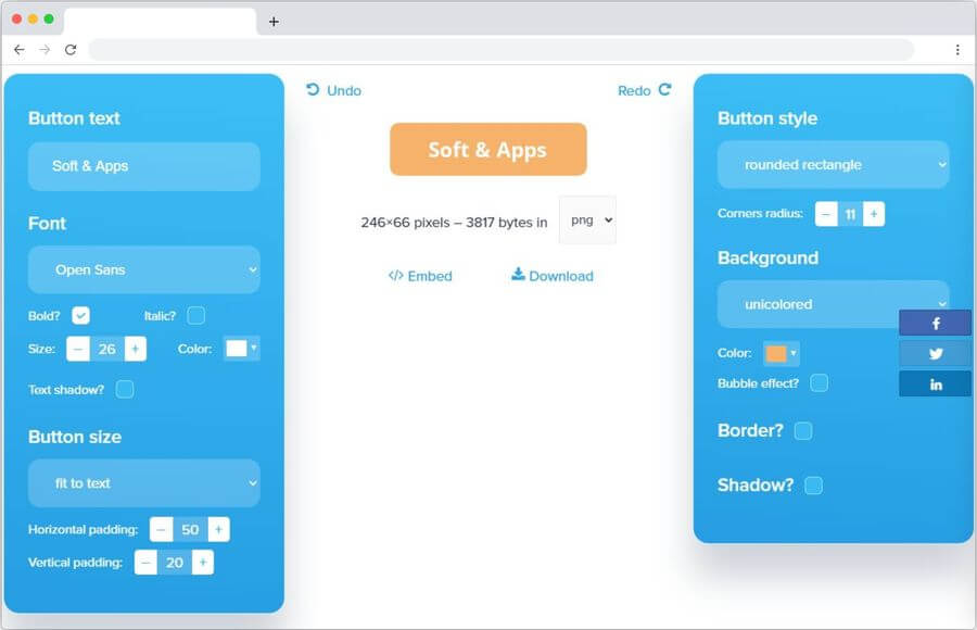 Herramienta online para crear botones gratis