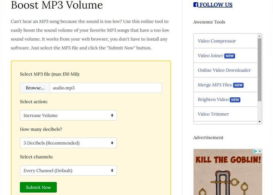 Aumentar o reducir volumen de Mp3 con Boost MP3 Volume