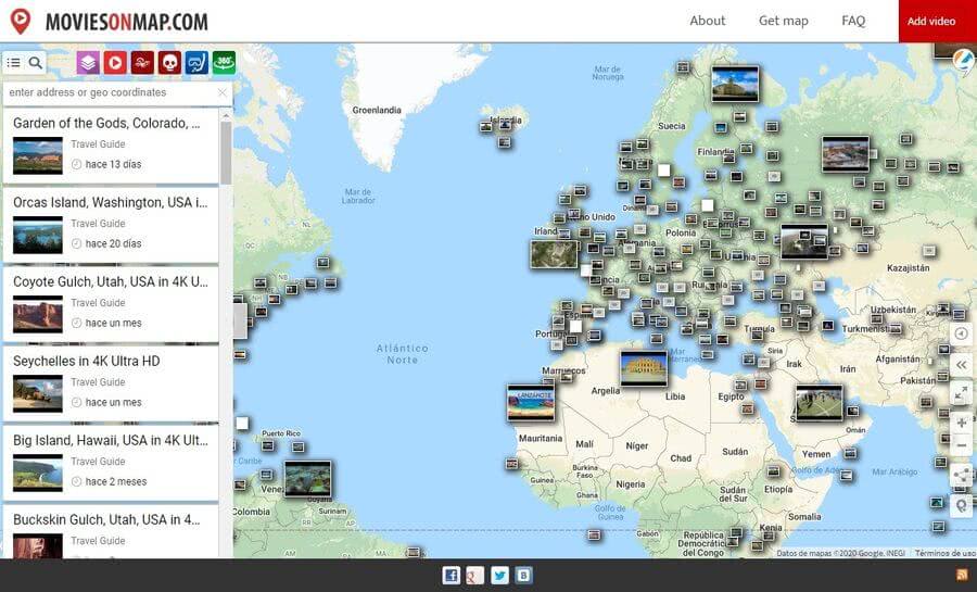Conocer el mundo viendo vídeos en MoviesOnMap
