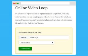 Convertir vídeo a bucle online y gratis