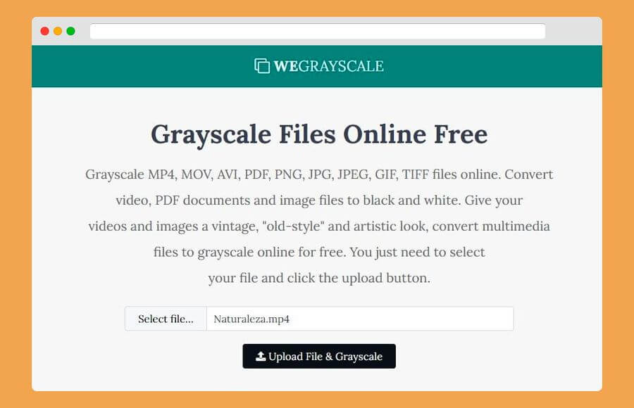 Convertir vídeos a blanco y negro con WeGrayscale