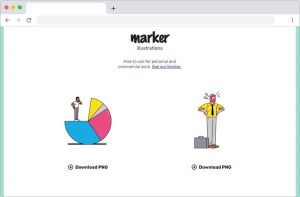 Marker Illustrations es una colección de ilustraciones gratuitas diseñadas a mano