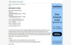 Añadir audio a vídeo online y gratis