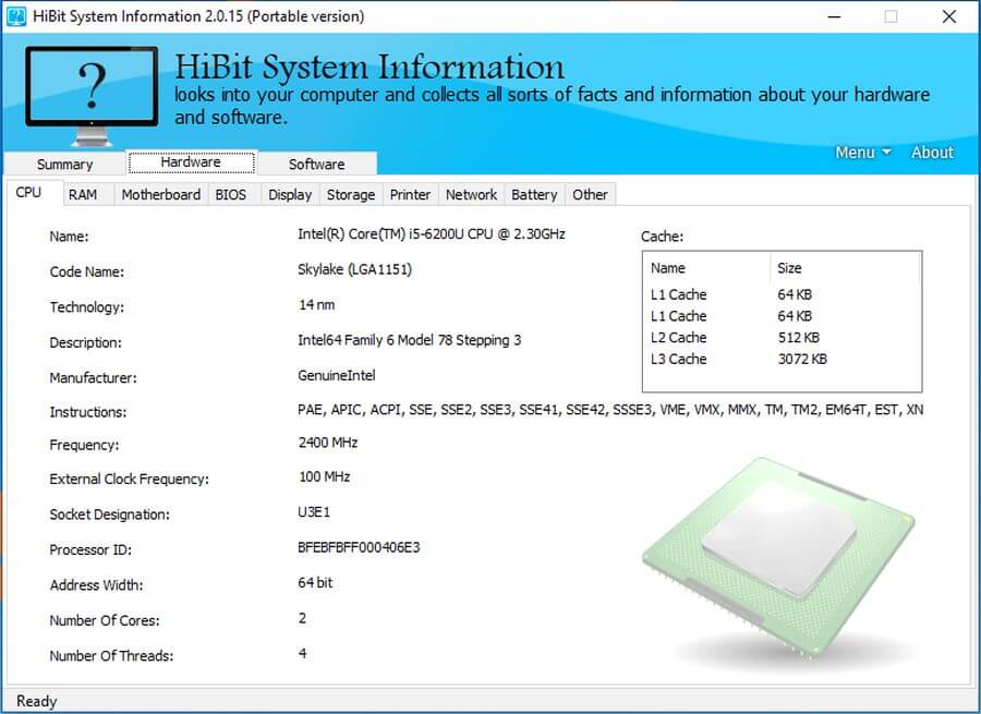 HiBit System Information: informe sobre el hardware y software de tu PC