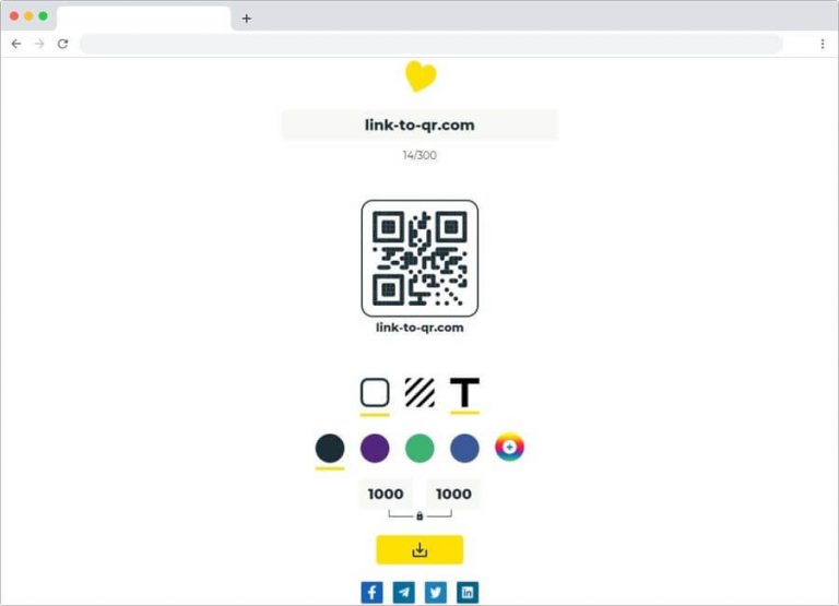 Link to QR web gratuita para crear fácilmente atractivos códigos QR