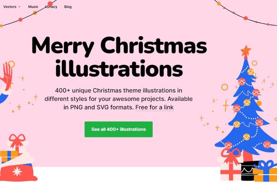 Christmas vector illustrations: más de 400 ilustraciones gratis de Navidad
