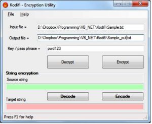Cifrar archivos con kodifi