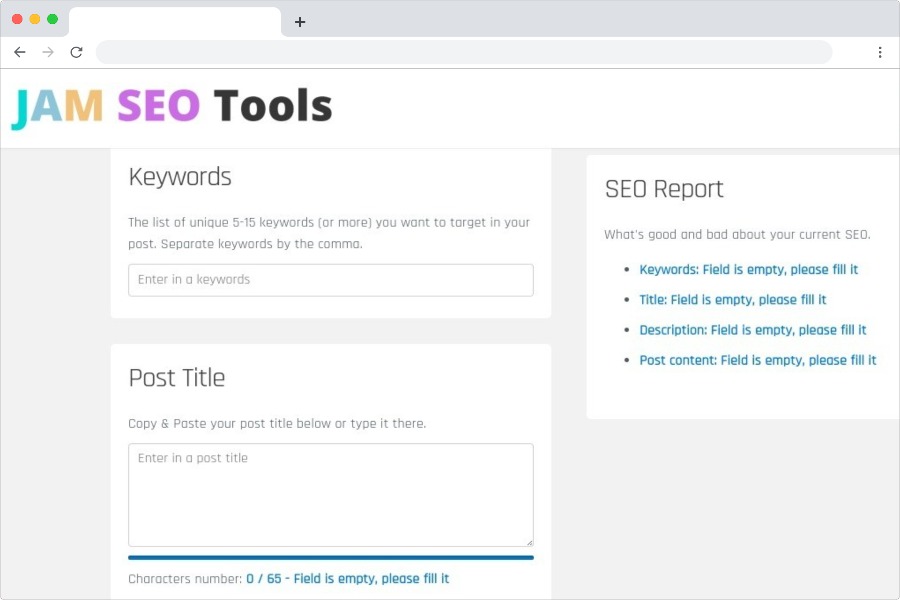 JAM SEO Tools: herramienta para optimizar los posts de tu blog para SEO