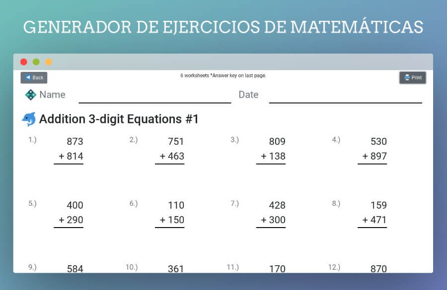 Math Homework Gen