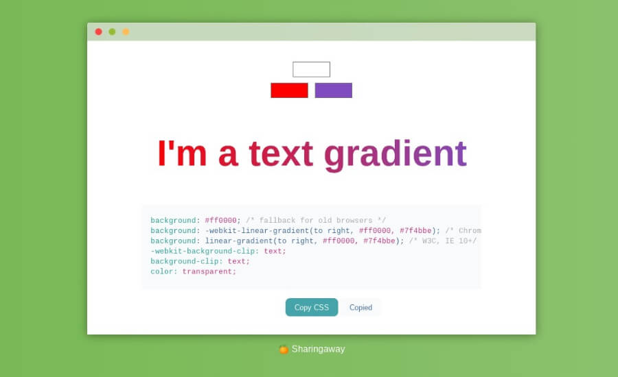 Text Gradient generator