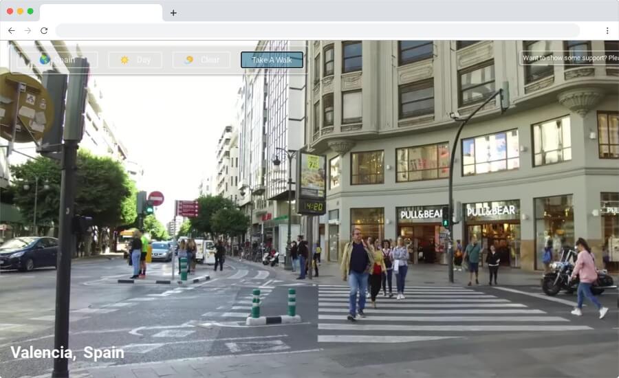 Paseos virtuales por diversos lugares del mundo