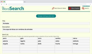 Crear gratis sopas de letras