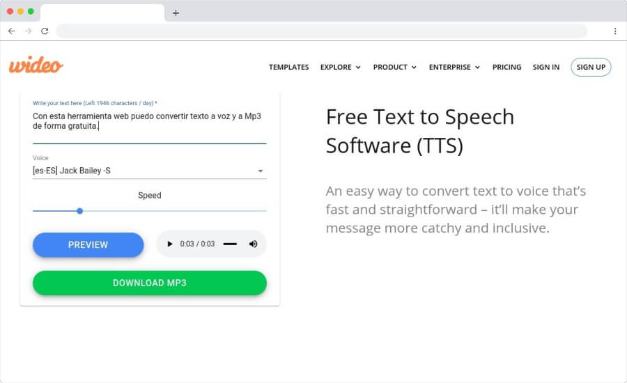 Text to Speech by Wideo