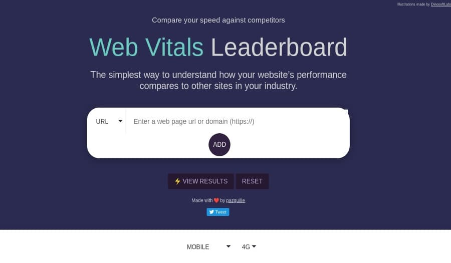 Web Vitals Leaderboard: velocidad de carga de tu web y competidores
