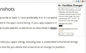 Cambiar tamaño del texto en Chrome