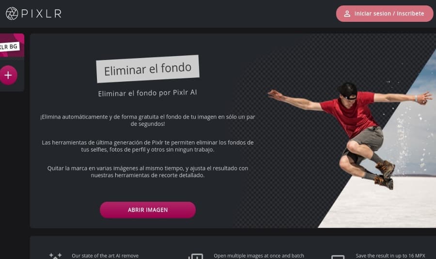 Eliminar fondo por Pixlr para remover el fondo de varias imágenes o fotos