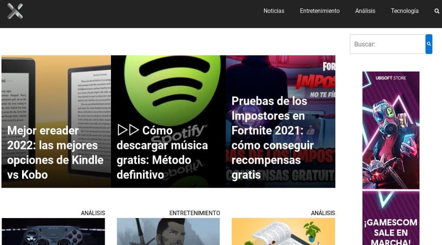 Un sitio con artículos de interés