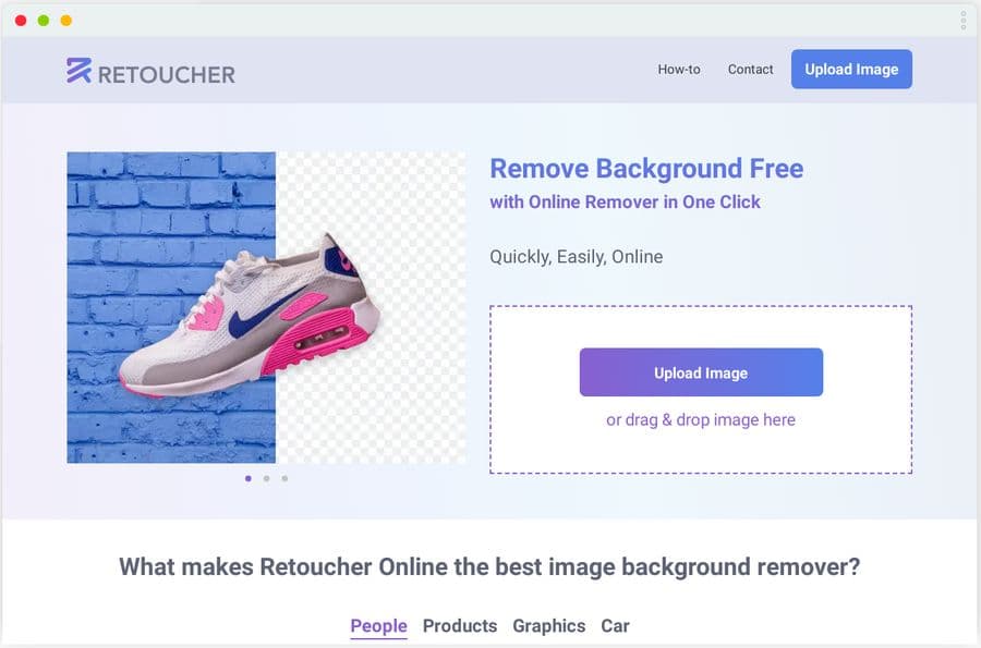 Retoucher: aplicación web gratuita para eliminar el fondo de las imágenes
