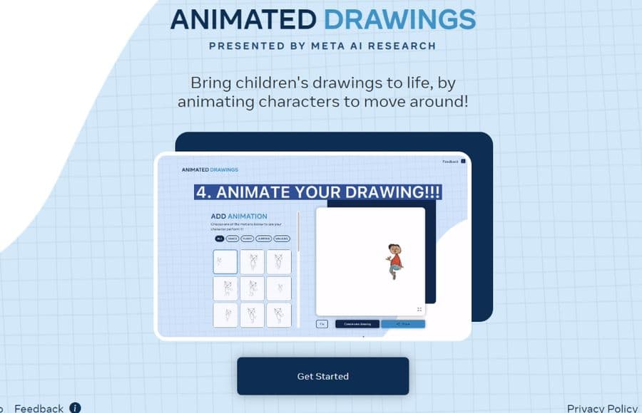 Animated Drawings: herramienta web gratuita que anima dibujos de niños
