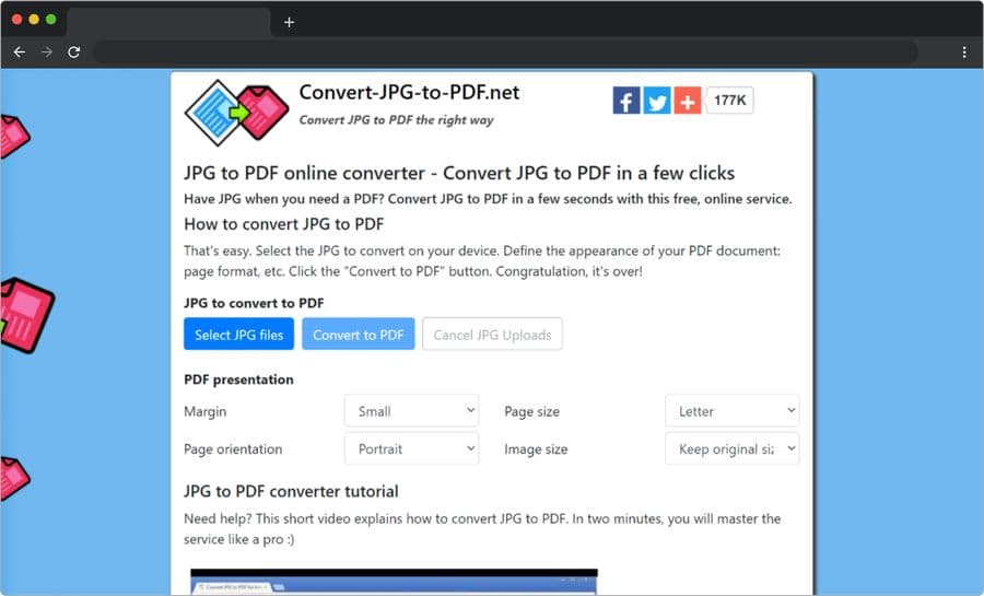 Convertir JPG a PDF online y gratis