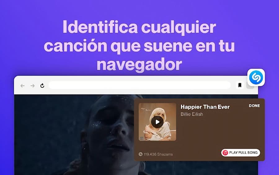 Shazam para Chrome