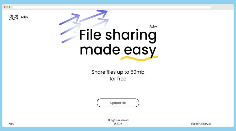 Compartir archivos fácilmente y gratis con la herramienta web Adry