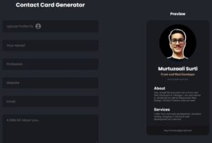 Contact Card Generator