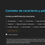 Contador de caracteres y palabras en línea