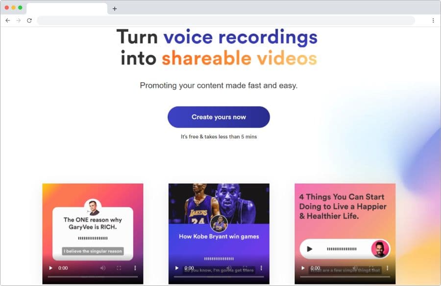 Jupitrr: convierte gratis tus audios o grabaciones en vídeos con subtítulos