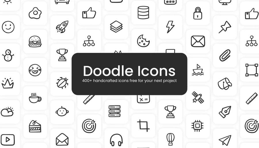 Doodle Icons: colección compuesta por más de 400 iconos de uso gratuito