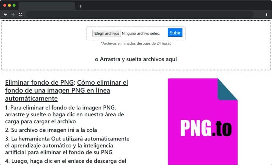 Eliminar fondo en imágenes PNG