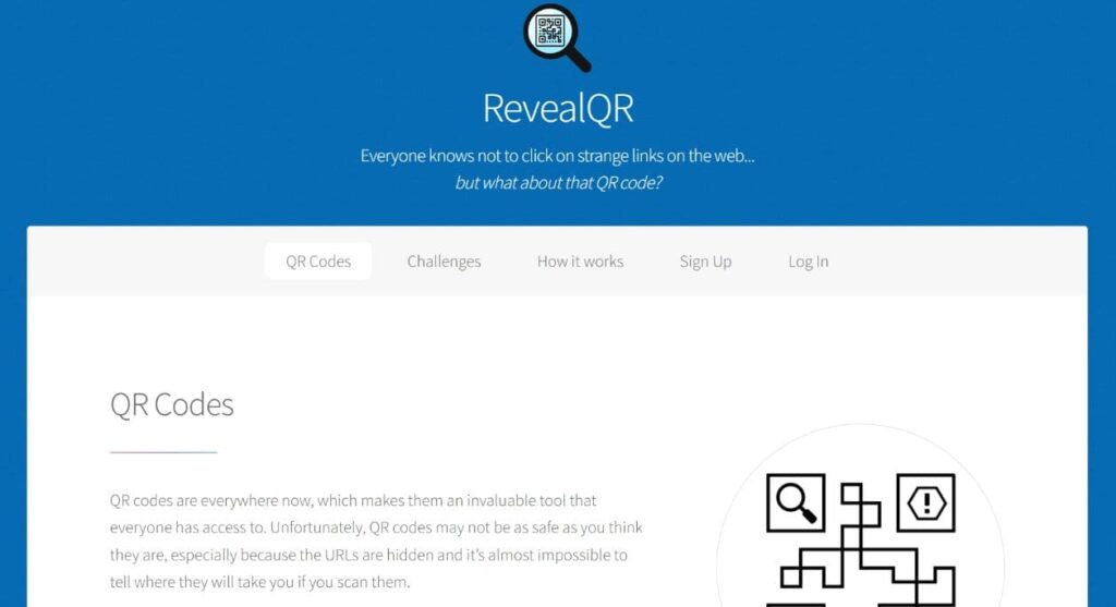 RevealQR: analiza códigos QR gratis en busca de virus y malware