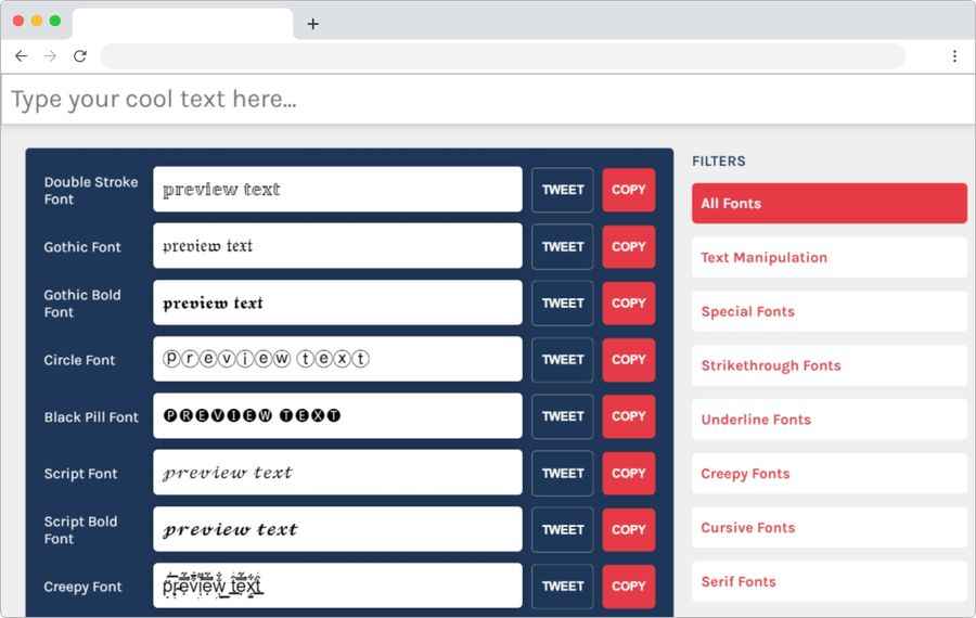 Cool Font Generator: un generador de textos cool para las redes sociales