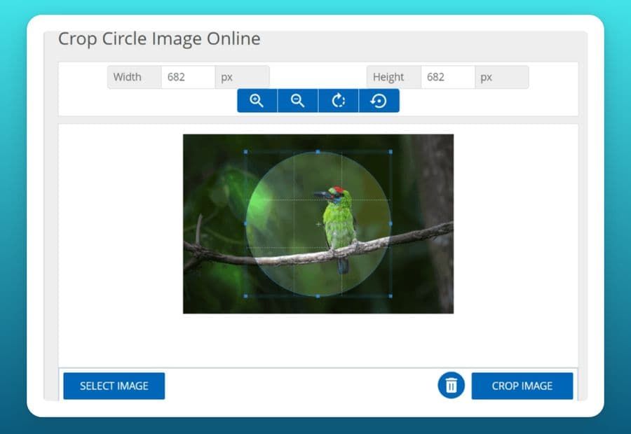 Cortar imágenes con forma circular en línea